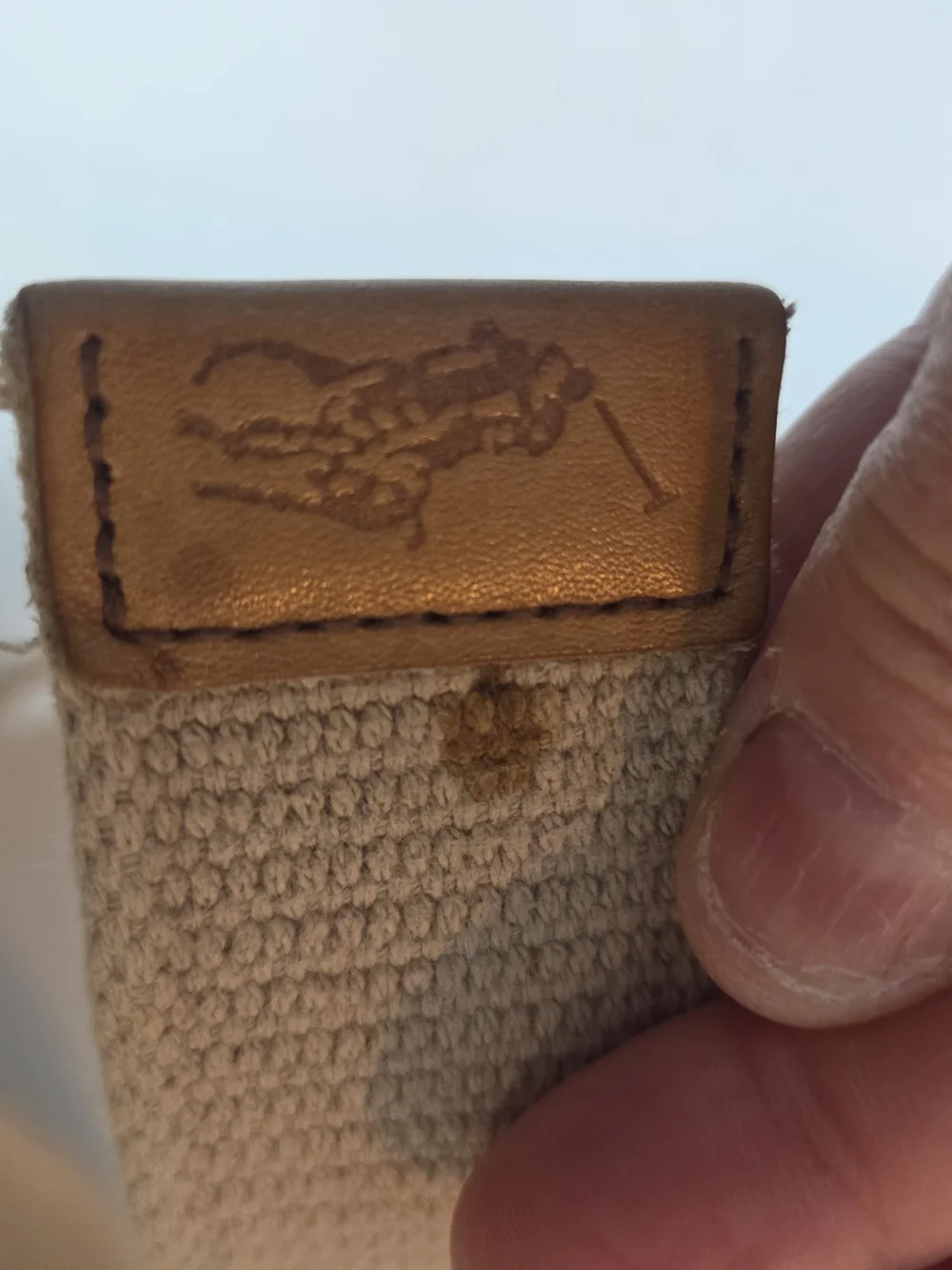 Polo by Ralph Lauren Beige Canvas D-Ring Belt, 44 Inches Long